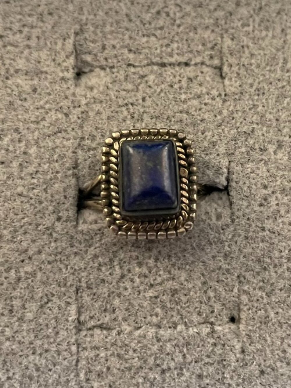 NEW Sterling Silver Ring Size 5 Lapis Blue Hippie Boho Anthropologie $78 3 gr